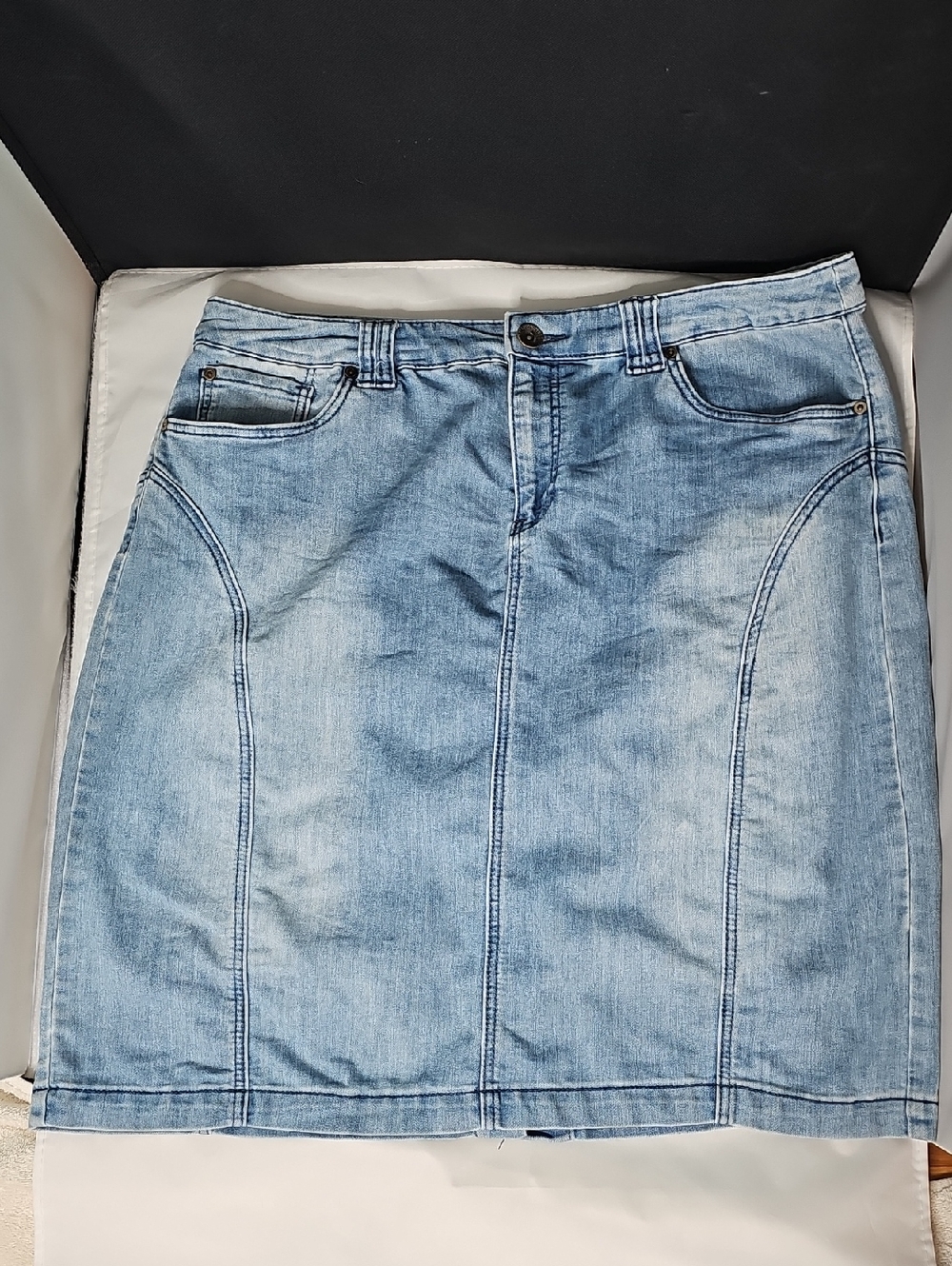 Christopher & Banks Light Blue Denim Pencil Skirt